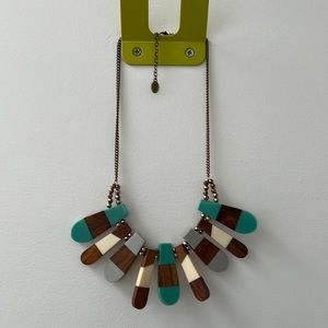 Wood and acrylic necklace